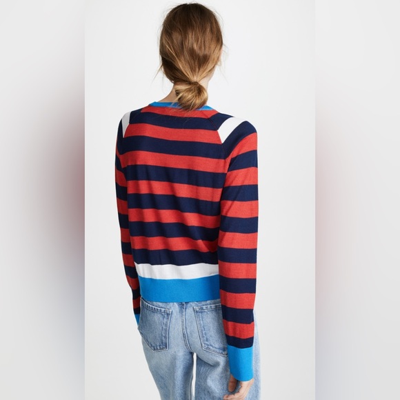 🎉HP🎉 Equipment 💫EUC💫 Axel Stripe Sweater - Ribbon Red Multi - M - Silk Blend - Picture 2 of 11